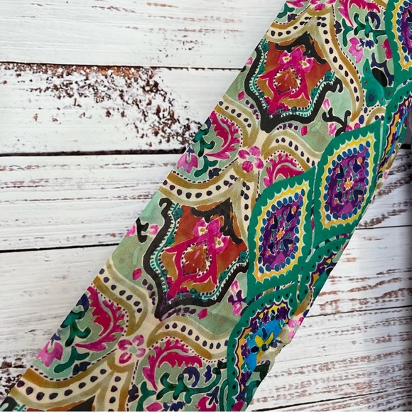 Johnny Was Multicolor Floral Button Long Sleeve Dress - Picture 6 of 14